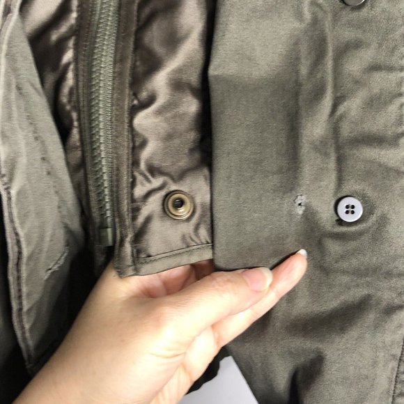 J. Crew Men Military Coat Two Layers Fleece Vest & Canvas Jacket M Army Green - Picture 9 of 12